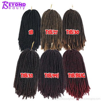 8 inch afro hair nubian twist 50strands/pack Spring Twist private label Crochet Braid Hair Synthetic hair extensions jerry curl
